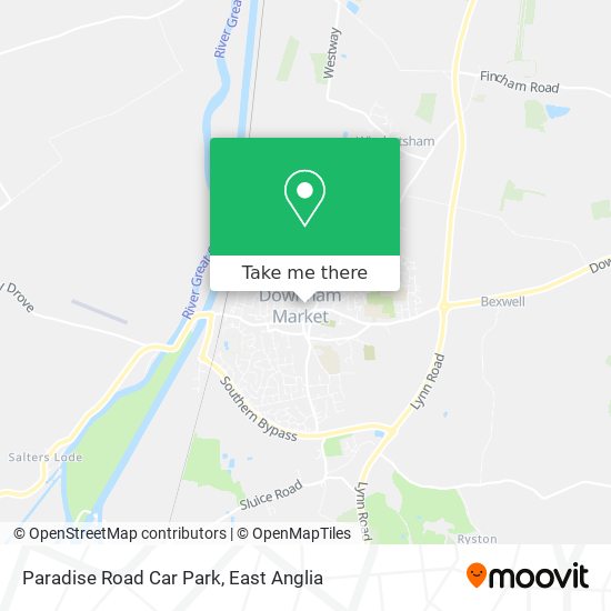 Paradise Road Car Park map