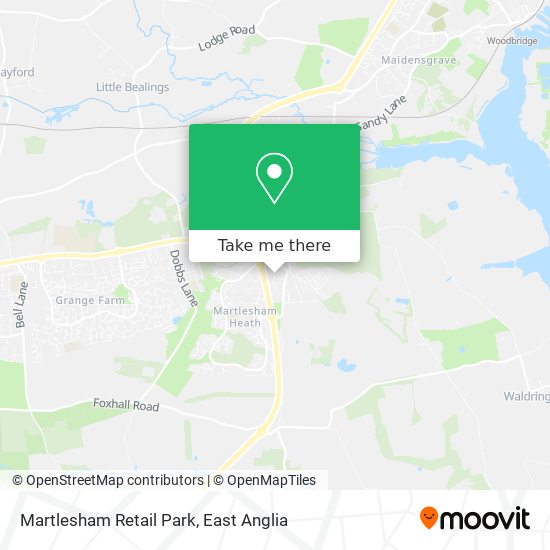Martlesham Retail Park map