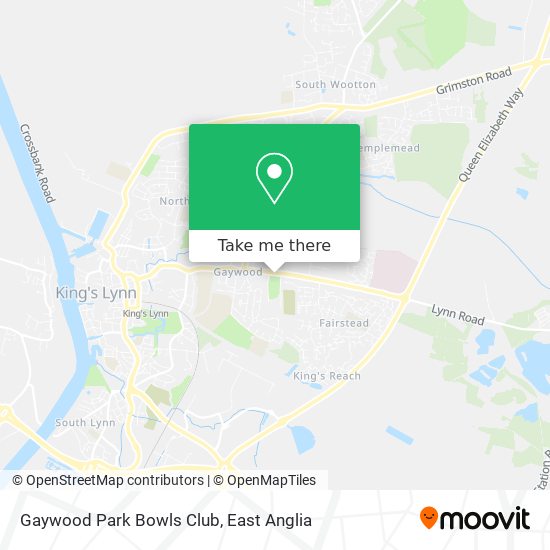 Gaywood Park Bowls Club map