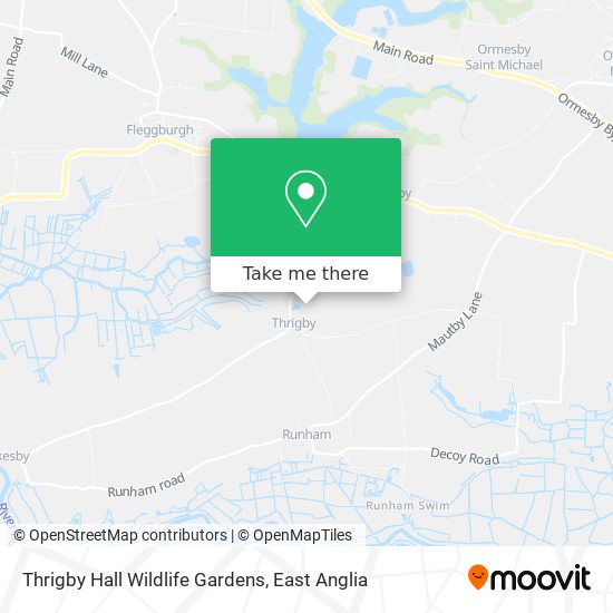 Thrigby Hall Wildlife Gardens map