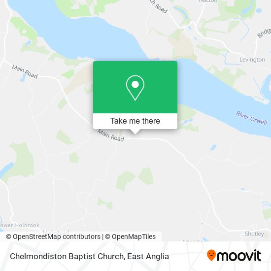Chelmondiston Baptist Church map