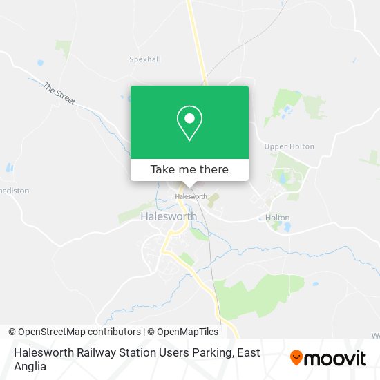 Halesworth Railway Station Users Parking map