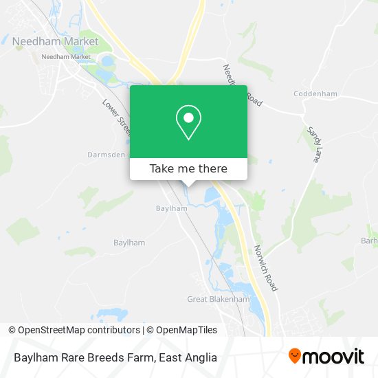 Baylham Rare Breeds Farm map