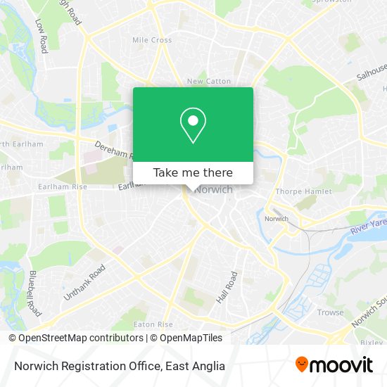 Norwich Registration Office map