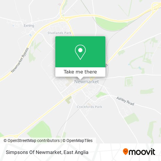 Simpsons Of Newmarket map