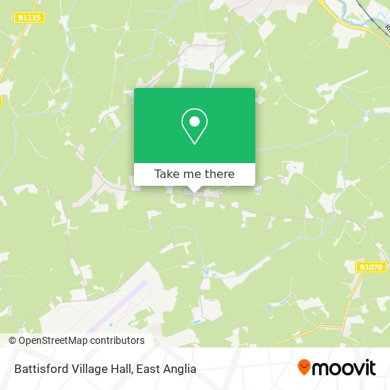 Battisford Village Hall map
