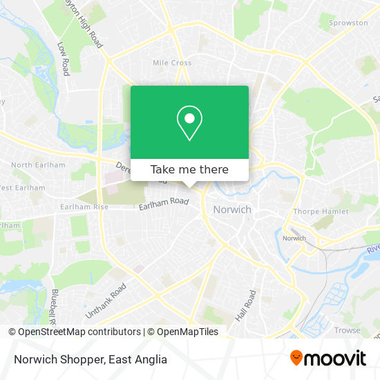 Norwich Shopper map