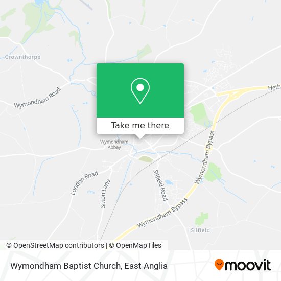 Wymondham Baptist Church map