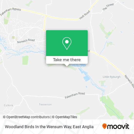 Woodland Birds In the Wensum Way map