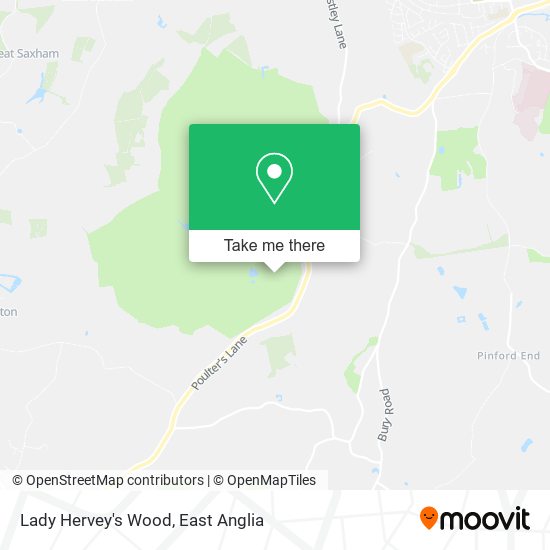 Lady Hervey's Wood map