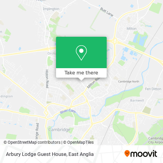 Arbury Lodge Guest House map