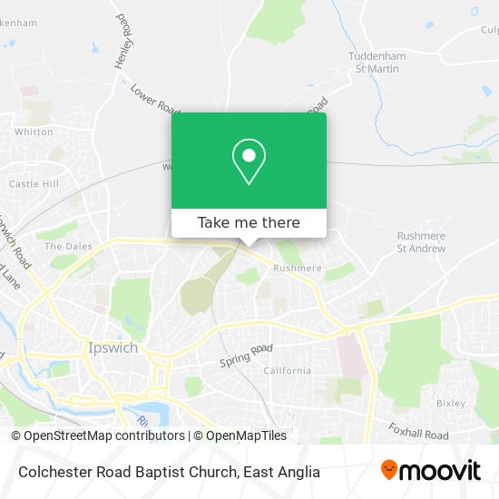 Colchester Road Baptist Church map