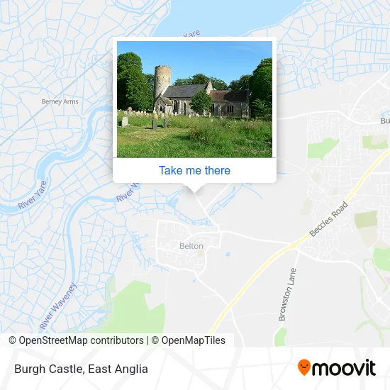 Burgh Castle map
