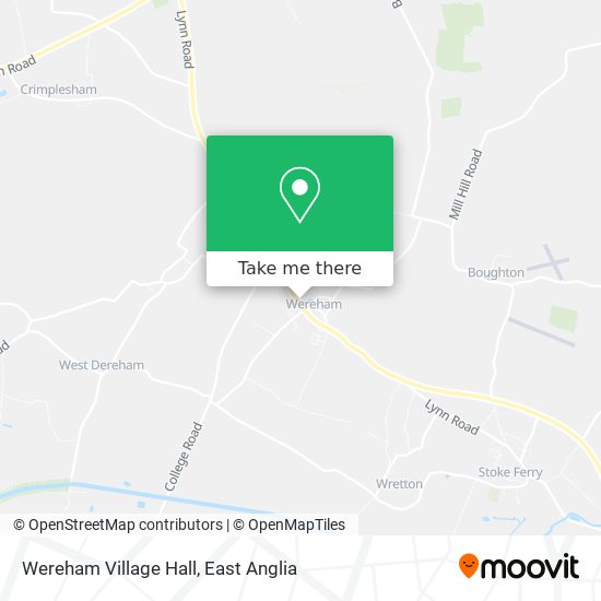 Wereham Village Hall map