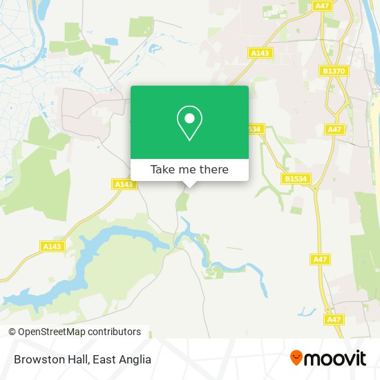 Browston Hall map