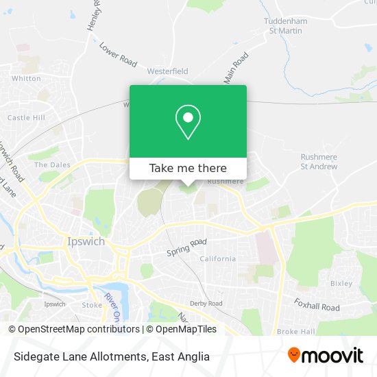 Sidegate Lane Allotments map