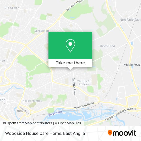Woodside House Care Home map