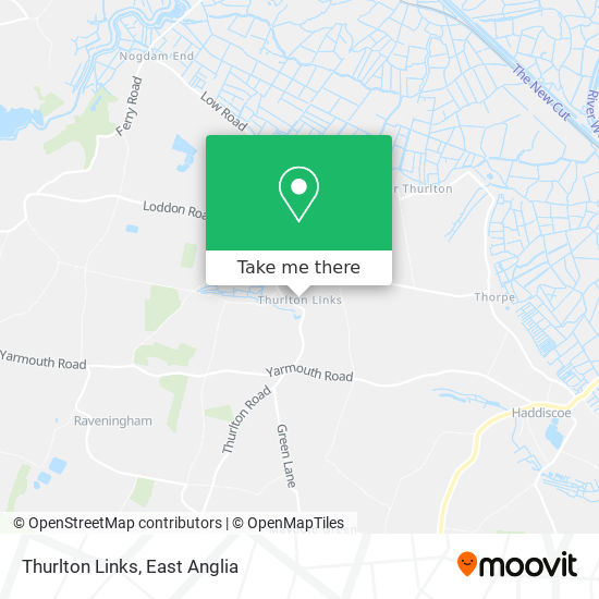 Thurlton Links map