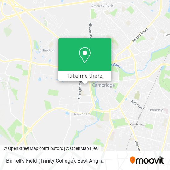 Burrell's Field (Trinity College) map