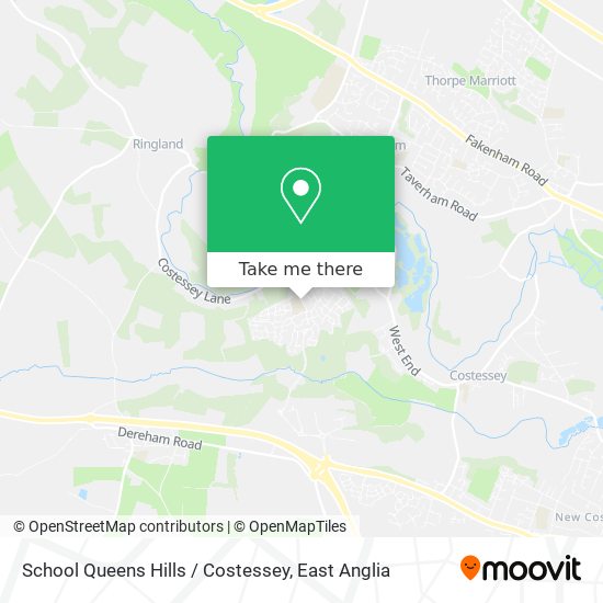 School Queens Hills / Costessey map