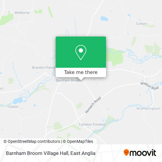 Barnham Broom Village Hall map