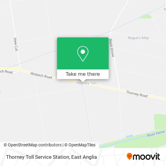 Thorney Toll Service Station map