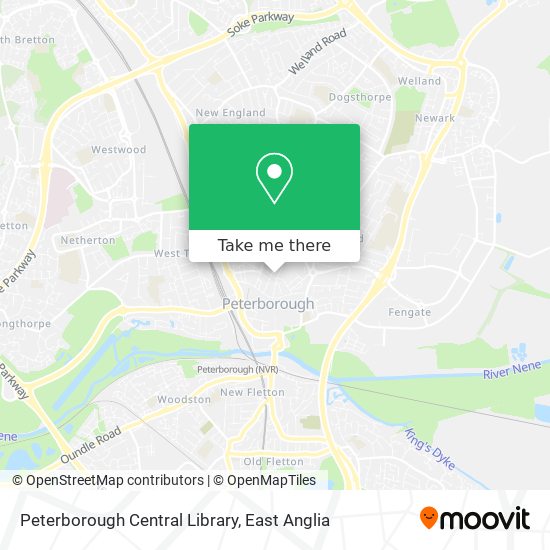 Peterborough Central Library map