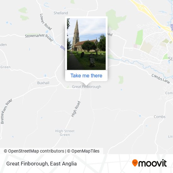 Great Finborough map