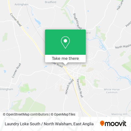 Laundry Loke South / North Walsham map