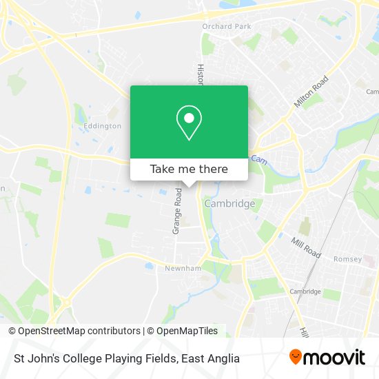 St John's College Playing Fields map