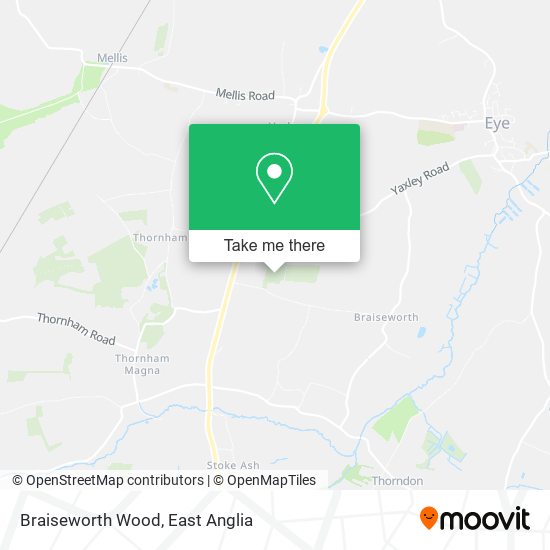 Braiseworth Wood map