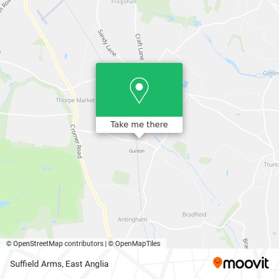 Suffield Arms map