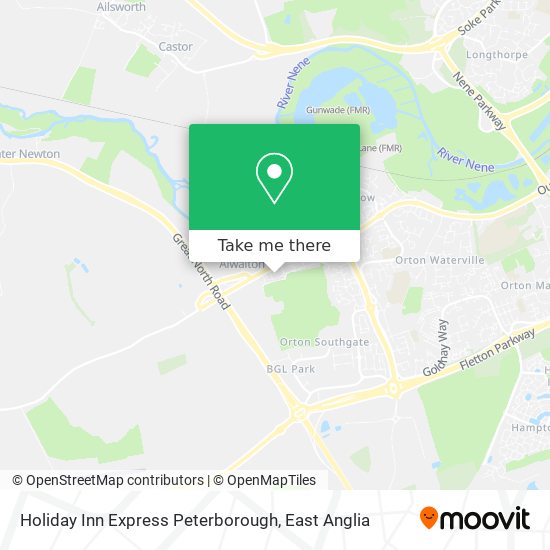 Holiday Inn Express Peterborough map