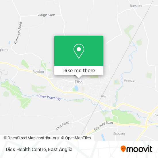 Diss Health Centre map