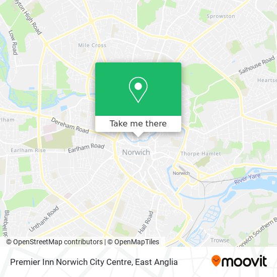 Premier Inn Norwich City Centre map