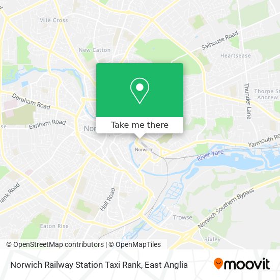 Norwich Railway Station Taxi Rank map
