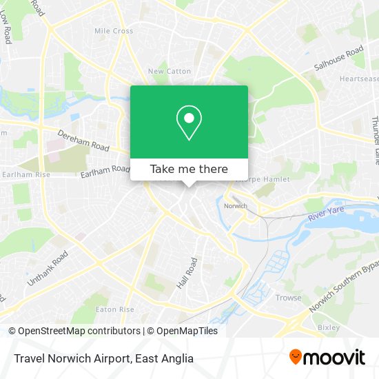 Travel Norwich Airport map