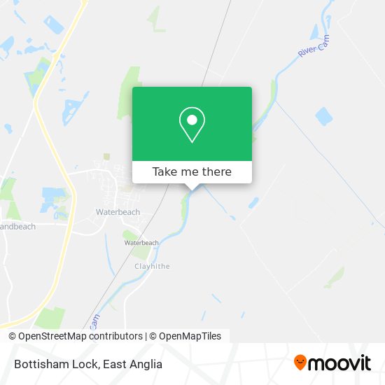 Bottisham Lock map