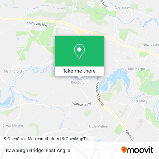Bawburgh Bridge map