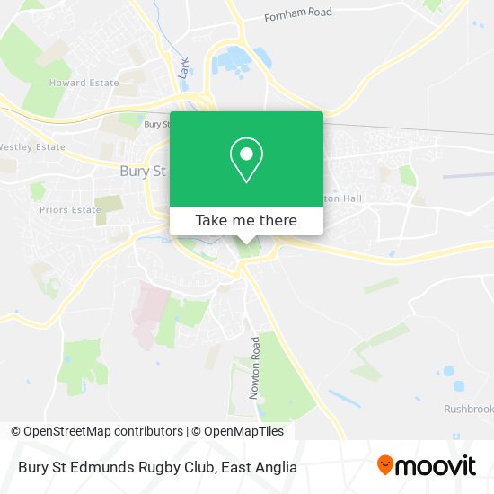 Bury St Edmunds Rugby Club map