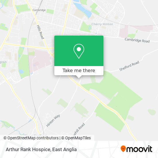 Arthur Rank Hospice map