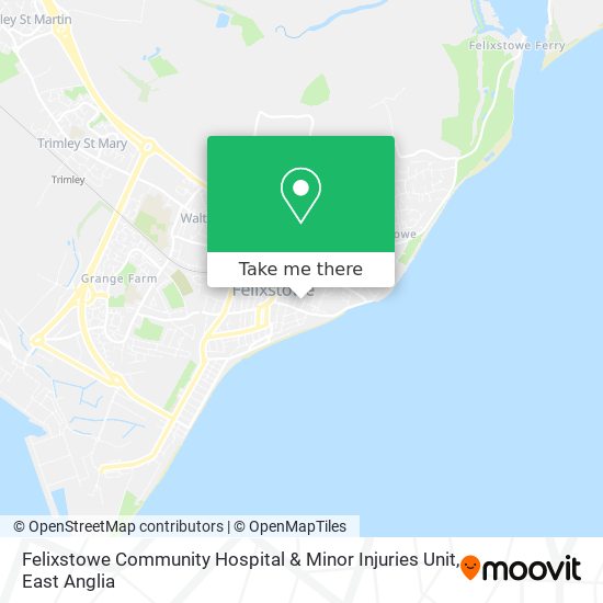 Felixstowe Community Hospital & Minor Injuries Unit map