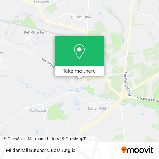 Mildenhall Butchers map