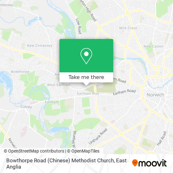 Bowthorpe Road (Chinese) Methodist Church map