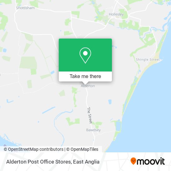 Alderton Post Office Stores map