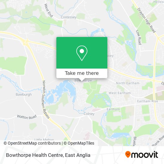 Bowthorpe Health Centre map