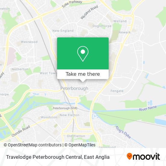 Travelodge Peterborough Central map