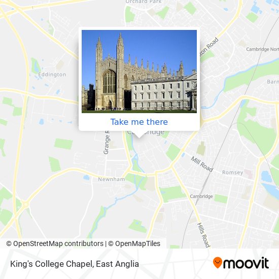 King's College Chapel map