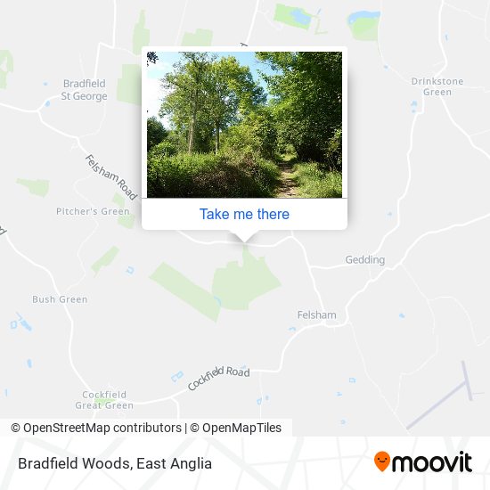 Bradfield Woods map