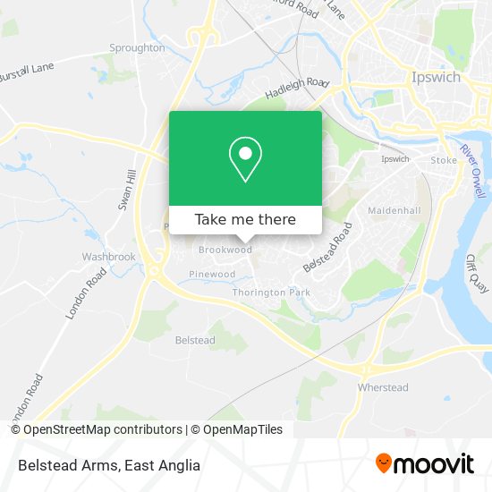 Belstead Arms map